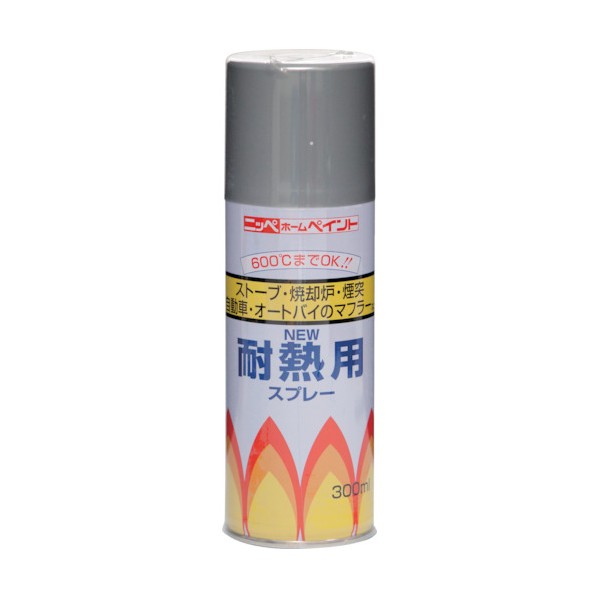 ニッペホーム 耐熱用スプレー 300ml シルバー 1