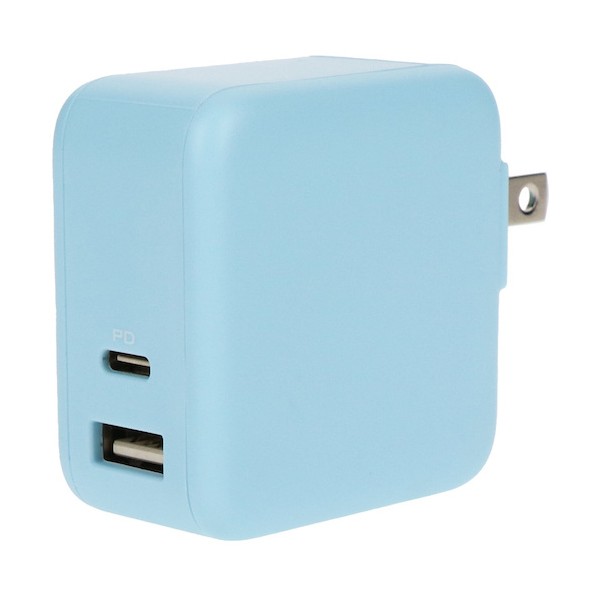 オウルテック Power Delivery65W対応 USB-C×1ポート、USB-A×1ポート MOT-ACPD65WU1-BL 1個