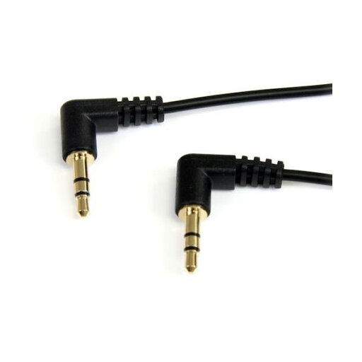 STARTEC.COM社 オーディオケーブル/3.5mm 3極ステレオミニ/91cm/オス-オス/両側L型/ブラック/スピーカー イヤホン 用 MU3MMS2RA 1本 STARTEC.COM社 オーディオケーブル/3.5mm 3極ステレオミニ/91cm/オス-オス/両側L型/ブラック/スピーカー イヤホン 用 MU3MMS2RA 1本