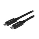 STARTEC.COM社 USB-Cケーブル/50cm/USB3.2 Gen2/10Gbps/Type-C - Type-C/オス-オス/ブラック USB31CC50CM 1本(2)
