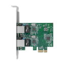 STARTEC.COM社 LANカード/PCIeE/x1/2x RJ45/10/