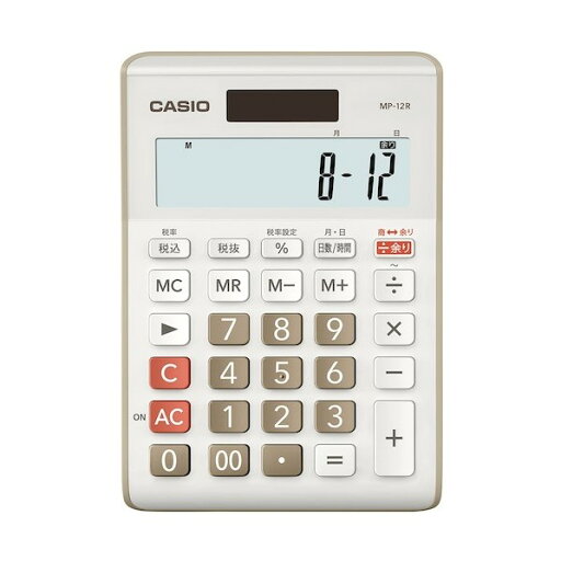 カシオ計算機 余り計算電卓 MP-12R-BE-N 1点 カシオ計算機 余り計算電卓 MP-12R-BE-N 1点