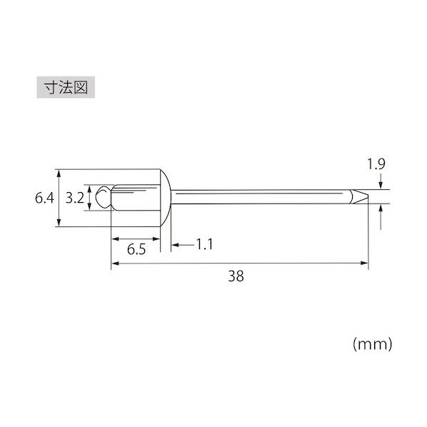 ロブテックス リベット/エコパック50 NA42MP 1パック