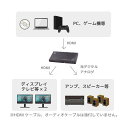 ラトックシステム 4K60Hz/ダウンスケール対応 外部音声出力付 HDMI分配器(1入力2出力) RS-HDSP2PA-4K 1点
