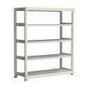 ※法人専用品※アイリスオーヤマ 中量ラック(300kgタイプ・高サ1500mm) 単体型・高サ1500mm ホワイト M3K0945155 1点