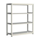 ※法人専用品※アイリスオーヤマ 中量ラック(300kgタイプ・高サ1800mm) 単体型・高サ1800mm ホワイト M3K1260184 1点
