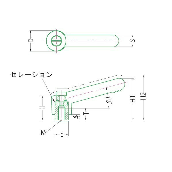 MIYOSHI クランプレバー 1個 3