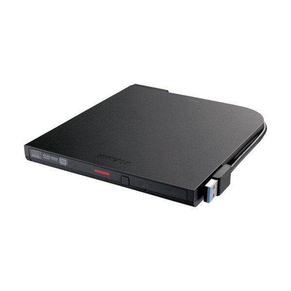 バッファロー USB3.2(Gen1)対応 ポータブルDVDドライブ 書込ソフト添付 ブラック DVSM-PTCV8U3-BKB 1点