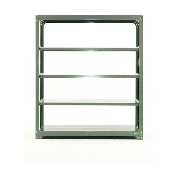 双福鋼器 中量ボルトレスラック 500kg 2400×1500×700 天地6段 増連 ライトグリーン MBH-85K6-CG 1点