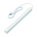 エレコム 10口タップ 2P 3m ホワイト T-H0103WH 1点