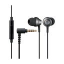 エレコム ステレオイヤホン カナル型 φ3.5mm マイク付 Fast Music FS12C 10.0mmドライバー 高耐久ケーブル ブラック EHP-FS12CMBK 1点(2)