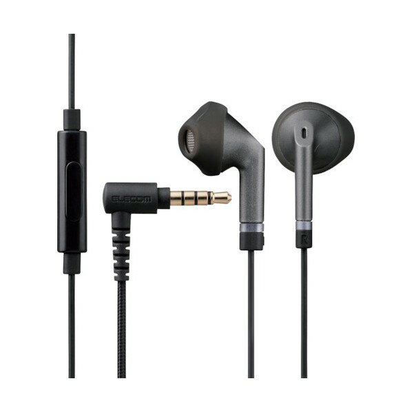 エレコム ステレオイヤホン セミオープン型 φ3.5mm マイク付 Fast Music FS10I 13.6mmドライバー 高耐久ケーブル ブラック EHP-FS10IMBK 1点