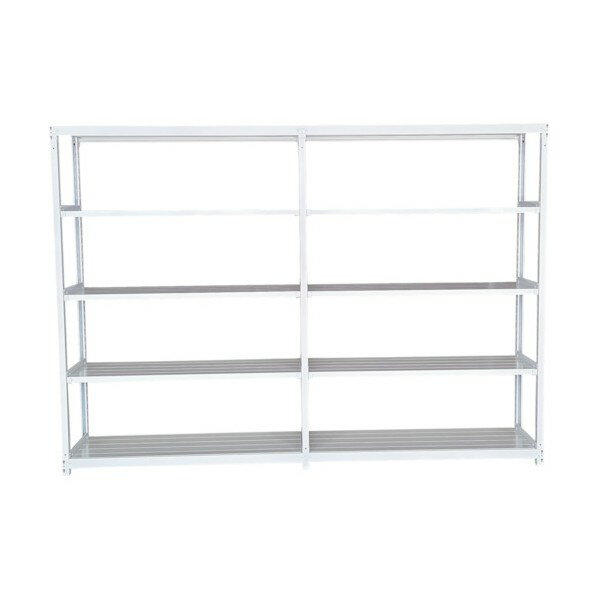 双福鋼器 軽中量ボルトレスラック 200kg 1500×300×1800 天地5段 連結 ホワイトグレー TS6530-5R 1点