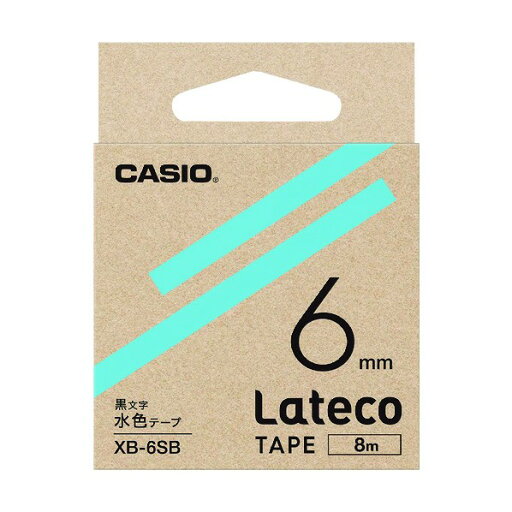 カシオ計算機 ラテコテープ 6mm SB XB-6SB 1個 カシオ計算機 ラテコテープ 6mm SB XB-6SB 1個