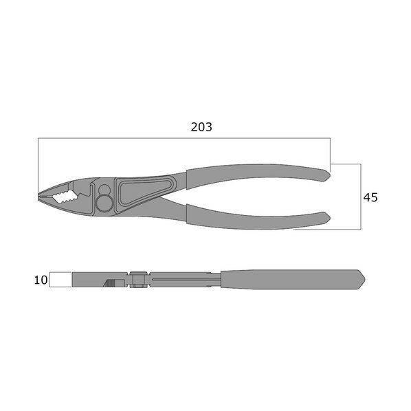 フジ矢(FUJIYA) 超軽量コンビネーションプライヤー 230-200-BG 1丁 0