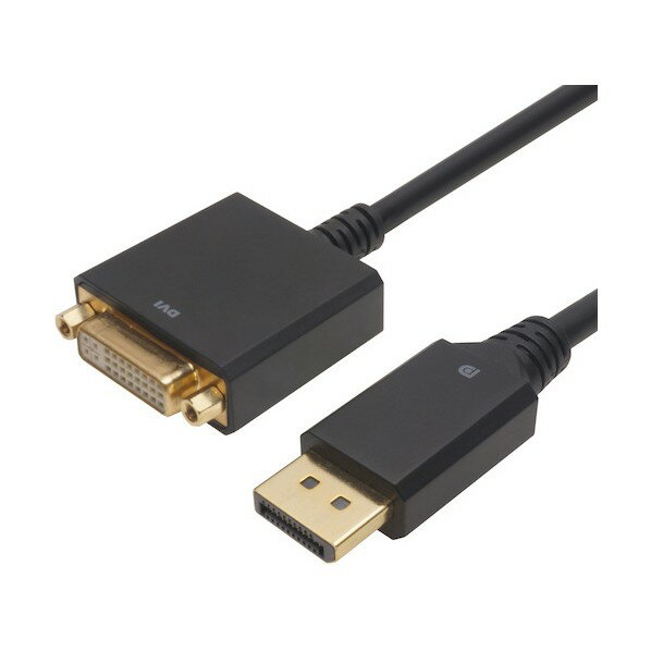 ホーリック DisplayPort→DVI変換アダプタ 15cm DisplayPortオス-DVIメス DPDVF-721BB 1点