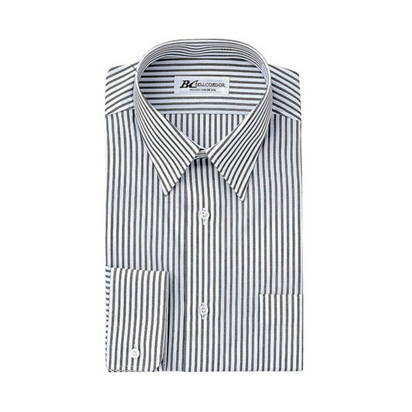 アイトス 長袖カッターシャツ 5100 ネイビーストライプ 76-39 43021-876-39 1点