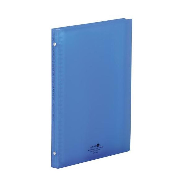 LIHIT LAB. AQUA DROPs クリヤーブック(ポケット交換タイプ) 249×24×314mm 青 N5010-8 1点