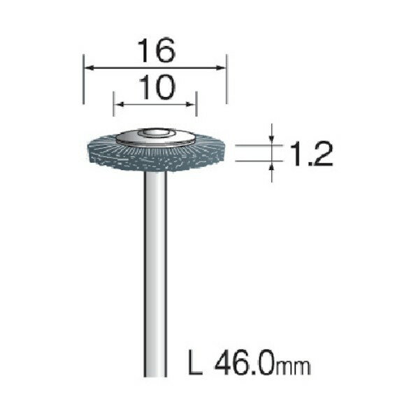 ミニター ミニモ金属ブラシホイールスチールφ16 FC4003 10本