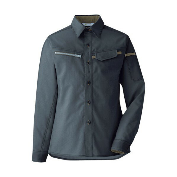 ミドリ安全 ミドリ安全 ベルデクセル 交織ストレッチ 女子シャツ VELS2539 上 7 VELS2539UE7 7186 1点