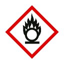 日本緑十字社 GHSステッカー標識 円上の炎 GHS‐2(小) 40×40mm 037302 1枚【2506DFD_5】