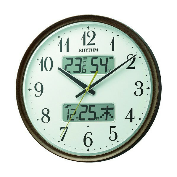 リズム時計工業 リズム 電波掛時計 茶メタリック 8FYA04SR06 1個