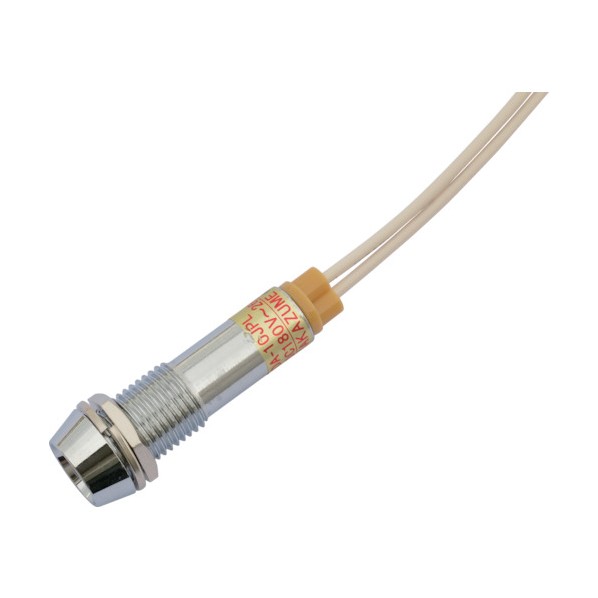 サカズメ LED表示灯DA－10JPL(AC/DC200V接続)Φ10白 DA-10JPL-AC/DC200V-W