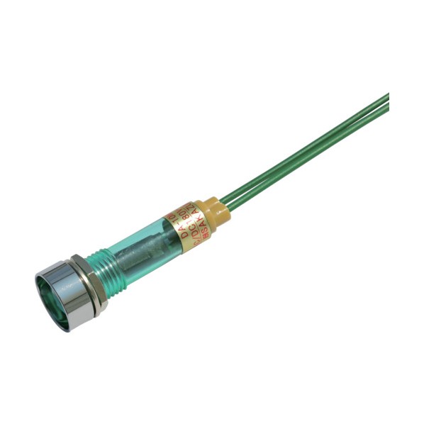 サカズメ LED表示灯DA－10ML－1(AC/DC200V接続)Φ10緑 DA-10ML-1-AC/DC200V-G