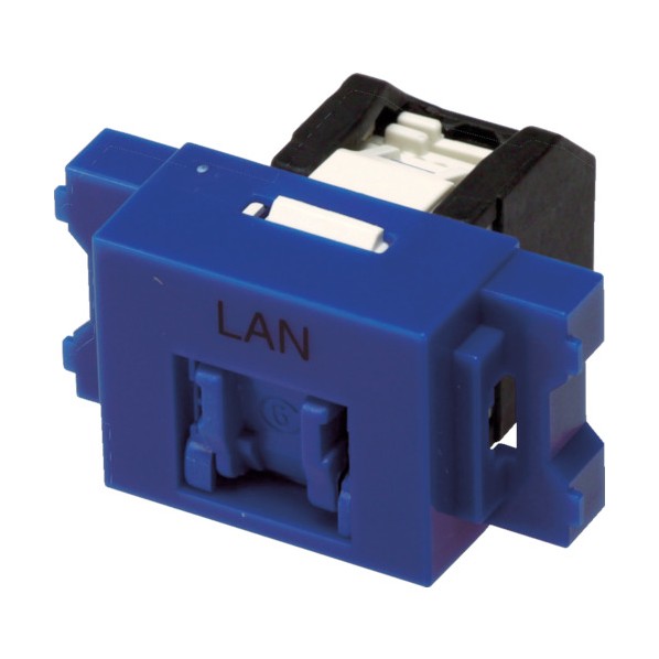 3M(スリーエム) Cat6 RJ45モジュラージャック+JISプレート用アダプタ VOL-6OCB ...