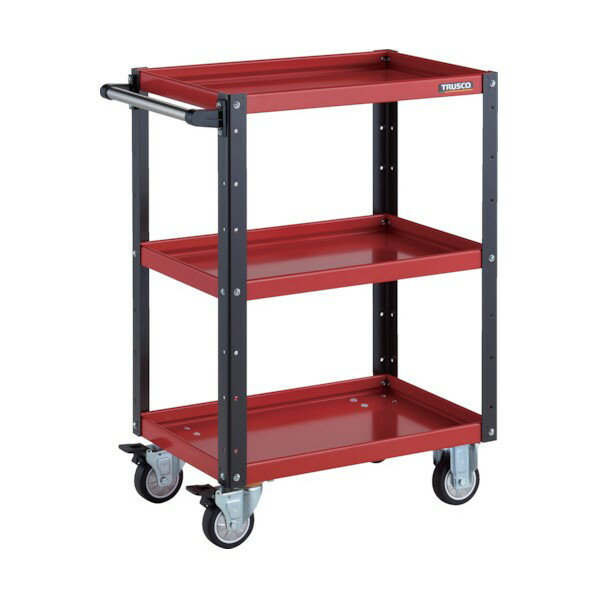 トラスコ(TRUSCO) イーグルワゴン 600X400XH880 ウレタン車輪 レッド/ブラック EGW-963U-RBK 1点