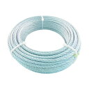 トラスコ JIS規格品メッキ付ワイヤロープ(6X19)Φ6mmX10m 200 x 200 x 35 mm JWM-6S10 1点