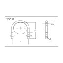 トラスコ(TRUSCO) SGP用Uボルトユニクロ呼び径15Aねじ径W3/8 55 x 45 x 15 mm TSGP2-BT15A 1点