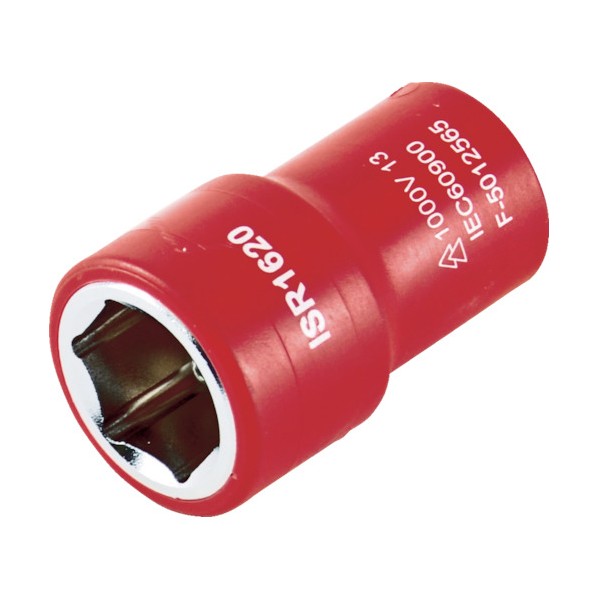 トラスコ(TRUSCO) 絶縁ソケット（6角）差込角12．7対辺18mm 55 x 30 x 30 mm TZ4-18S 1点