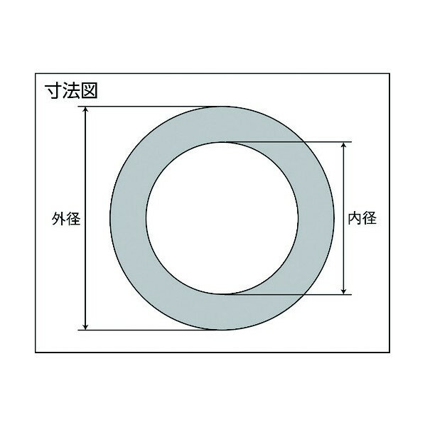 TRUSCO ガスケット フランジ内パッキン 5K25A1.5T 150×75×2MM D6000-5K-25A-1.5T-RF 1個