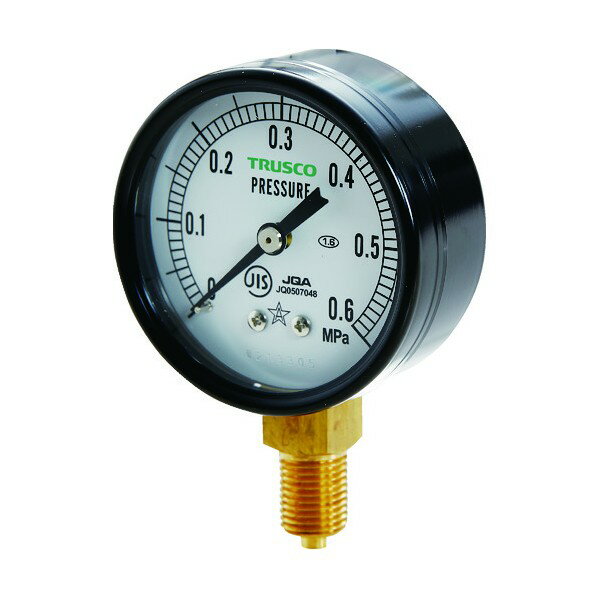 トラスコ(TRUSCO) JIS汎用圧力計(A枠立型・φ60・φ75・φ100) φ60 TPG60-0.6 1点