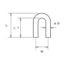 トラスコ(TRUSCO) 溶接用Uカン 線径5mm WEU-5 1点