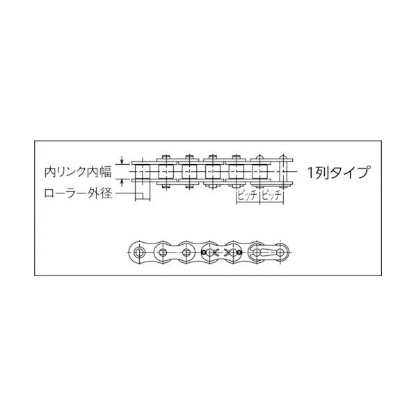 KANA SUSローラチェーン 60番 160L（3M） KANA60SUST 1本