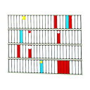 LIHIT LAB. 回転標示盤(100口座) 585×18×465mm S2534 1(4)
