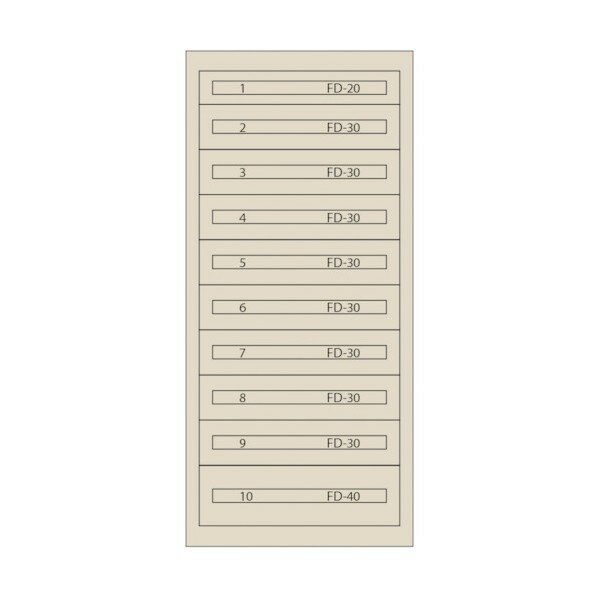 ムラテックKDS ファインキャビネット(塗装色:アイボリー) FC-300L-IV 1点