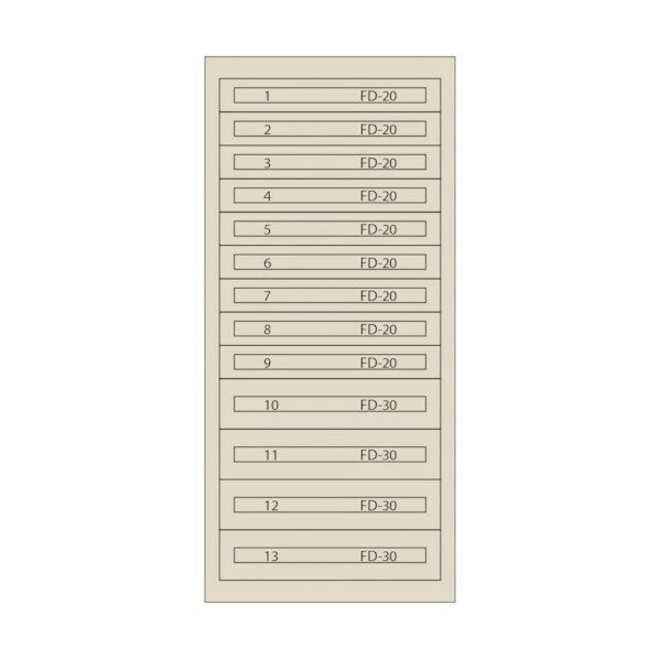 ムラテックKDS ファインキャビネット(塗装色:アイボリー) FC-300Q-IV 1点