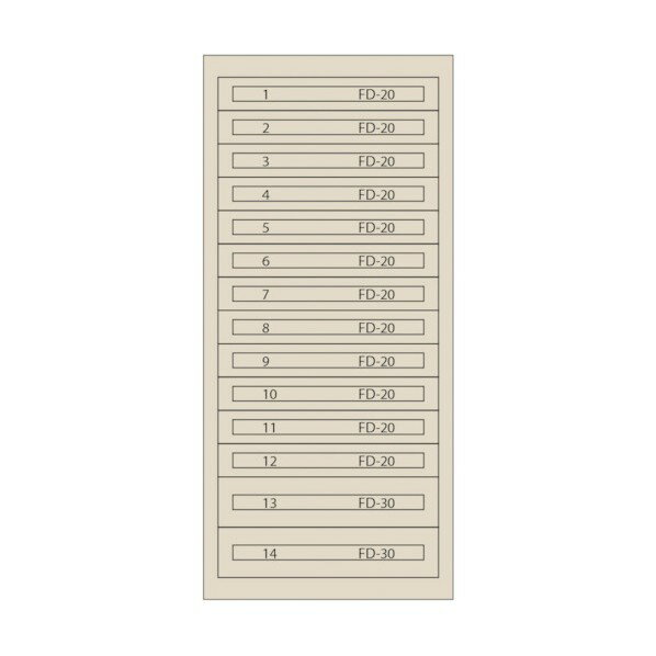 ムラテックKDS ファインキャビネット(塗装色:アイボリー) FC-300V-IV 1点