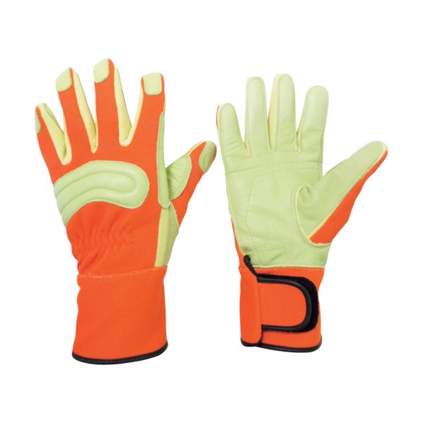 ミドリ安全 消防・レンジャー用防火手袋(豚革補強タイプ)LL 320 x 170 x 30 mm MK-FM-2-OR-LL