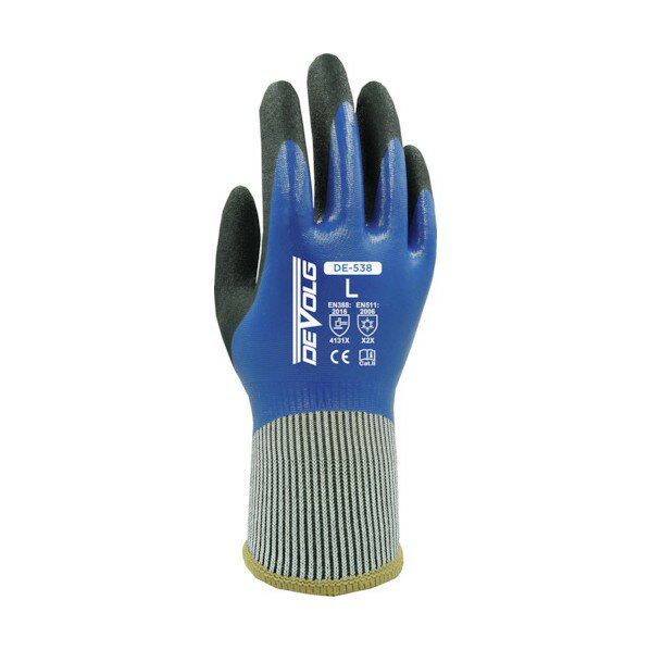 ウィード 防寒手袋 DEVOLG DE-538 ニトリルバックコ-ト Mサイズ 1双