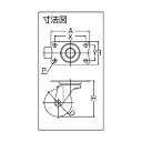 ユーエイ キャスター自在車径75ナイロン車輪 98 x 169 x 92 mm E75N