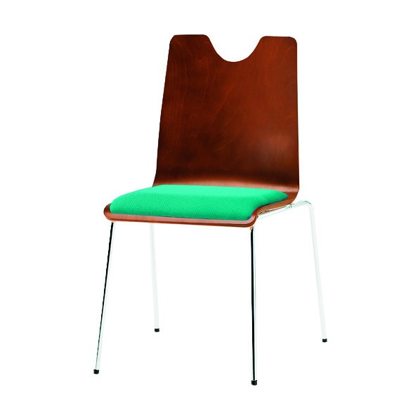 ※法人専用品※藤沢工業 リフレッシュチェア 4本脚 クリアグリーン RMH-L4 CGN 1点 [2]