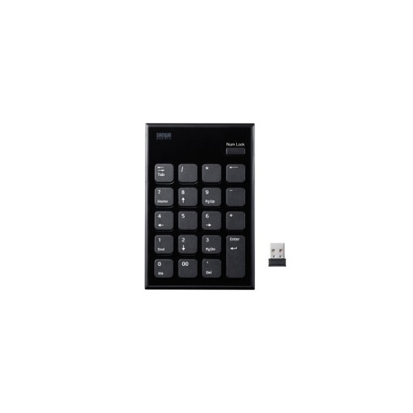 サンワサプライ 静音ワイヤレステンキー NT-WL23BK 1点