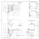 アサヒ衛陶 エディ848トイレセット(4.8L便器+タンク(手洗付)+暖房便座) ホワイト RA3848TR47LW 1セット【2506DFD_5】