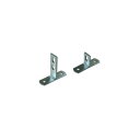 ※法人専用品※野島角清製作所 (ユニクロ-ムメッキ)溶接T字足 【25巾】2つ穴300L 20953891 50個