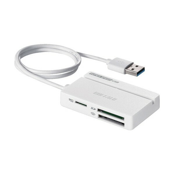 バッファロー USB3.0 マルチカードリーダー スタンダード ホワイト BSCR100U3WH 1個