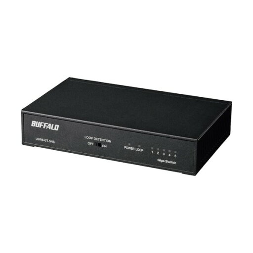 バッファロー Giga 5ポート スイッチングハブ 電源内蔵 金属筐体 マグネット付 ブラック LSW6-GT-5NS/BK 1個 バッファロー Giga 5ポート スイッチングハブ 電源内蔵 金属筐体 マグネット付 ブラック LSW6-GT-5NS/BK 1個